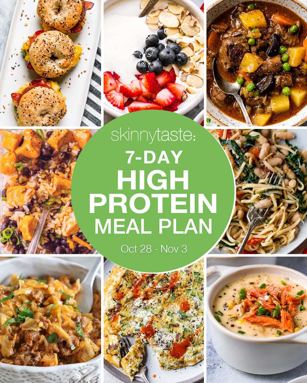 7 Day High Protein Diet Meal Plan – P-HealthX